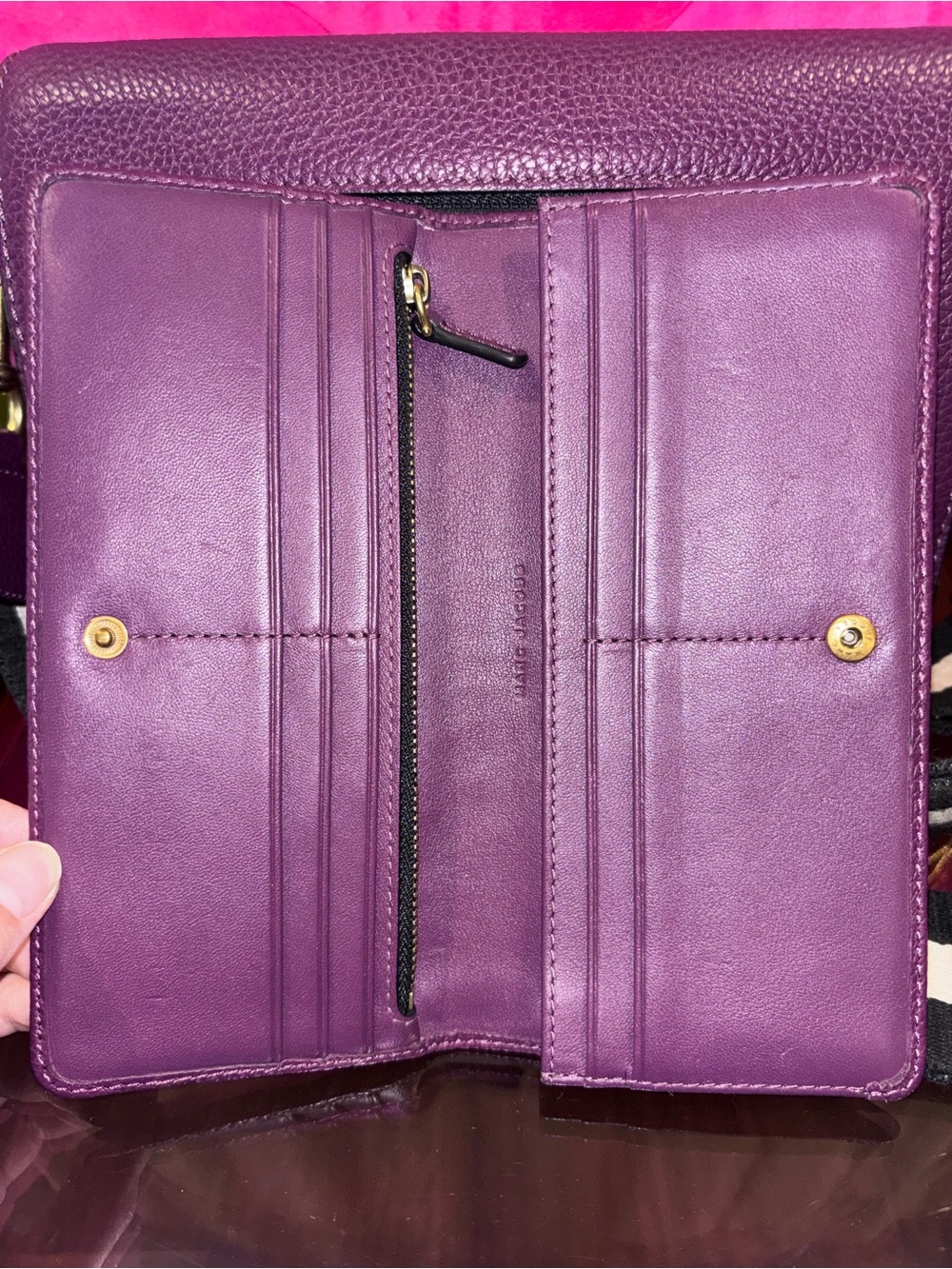 Marc Jacobs Purple Leather Crossbody Gotham Bag with Matching Wallet - Picture 8 of 8